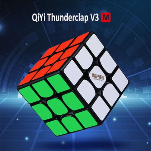 [Picube]QiYi MoFangGe Thunderclap V3 M 3x3x3 Magnetic Magic Cube Stickerless Puzzles Cube Professional Magnets Speed V3M