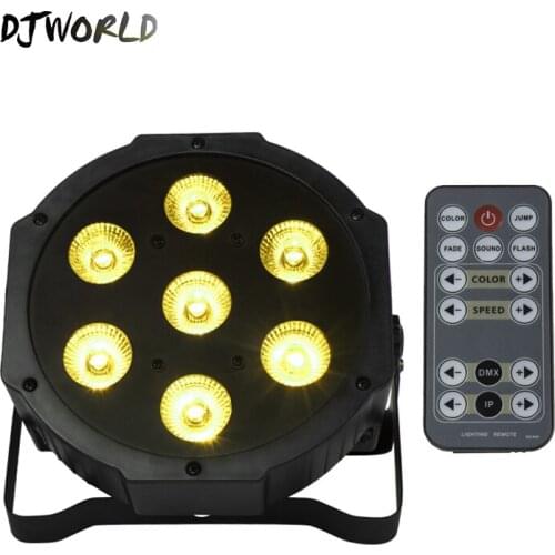 Remote Control 7X18W Pinspot Light RGBW 6in1 LED Spotlight 8 Channels DMX512 Music Ball Disco Wedding Show Family Ball DJ