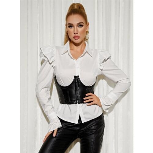 Black PU leather Women Ultra Super Wide Belt Corset Belt Fashion Wide Waist Belt Ladies Clothing Accesoories Female Decorations