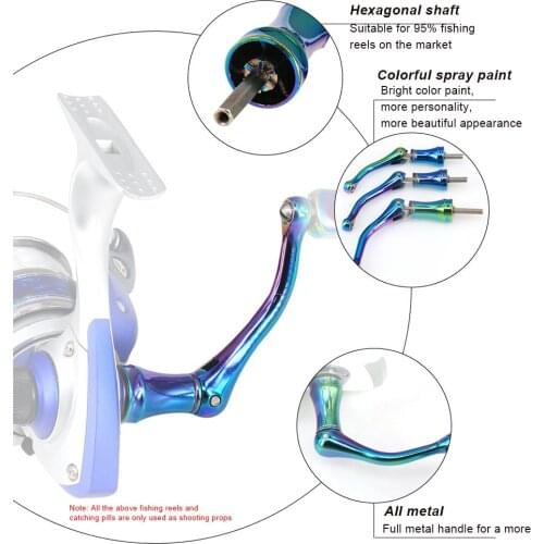 Fishing Reel Handle Grip Pill New Fishing Reel Refits Aviation Material Chameleon Colorful Rocker Arm Fishing reel accessories