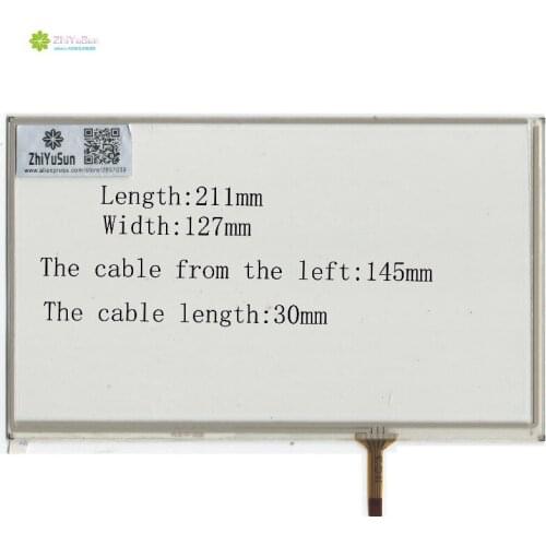ZhiYuSun HLD-TP-2926 211mm*127mm 9inch 4lines NEW touch screen panel TOUCH glass sensor 211*127 for DVD car touch screen