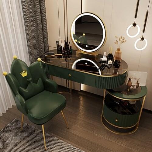 Nordic dressing table luxury high-end dressing table bedroom modern simple retractable storage cabinet