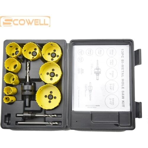 30% Off Cutting Saw Bit Set Holesaw Blades Kit Cutter Metal13pcs Number Diy Supplies Grill Hss Bimetal Hole Saw Blade Tools