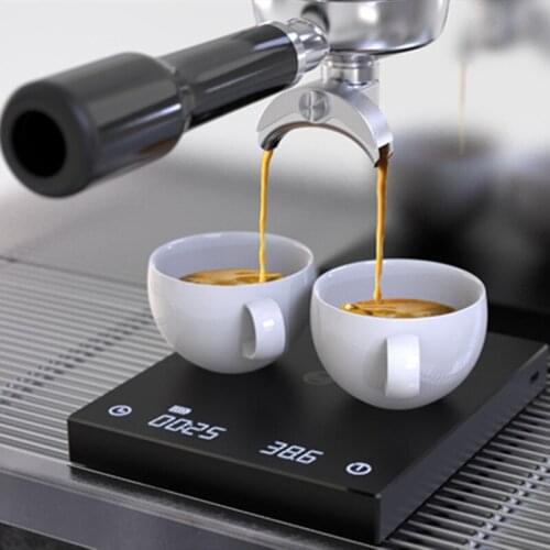 BLACK BASIC coffee scale smart digital scale Italian hand punch coffee Electronic Scale with Time household coffee Scale