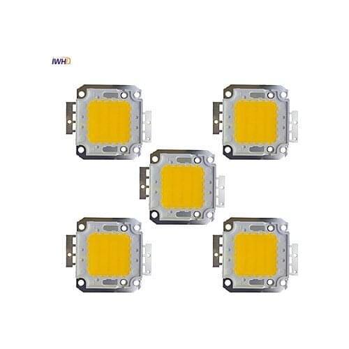 IWHD 5pcs DIY 20W 30W 50W LED Chip Diode Lamps for LED Flood Light Spotlight Input 30-36V Aluminum