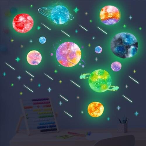 Luminous Star Stickers for Living Room Bedroom Childrens Room Decoration Fluorescent Wall Stickers Glow on The Wall In The Dark
