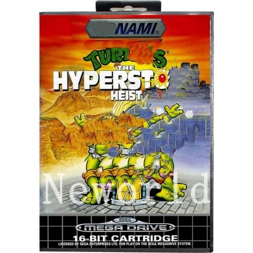 Tmt hyper stone heist 16 bit For Genesis MD Game Card With Box For Sega Mega Drive For Genesis