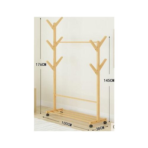 176*100*38cm Multipurpose Coat Rack Hatstand Movable Clothes Tree Living Room Hallstand Shoes rack