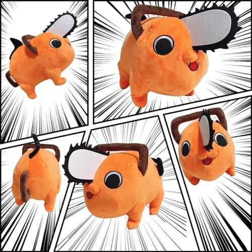 Japanese Anime Chainsaw Man Pochita Cosplay Plush Doll Toy Pendant Denji Keyring Collection Prop Halloween Christmas Gifts