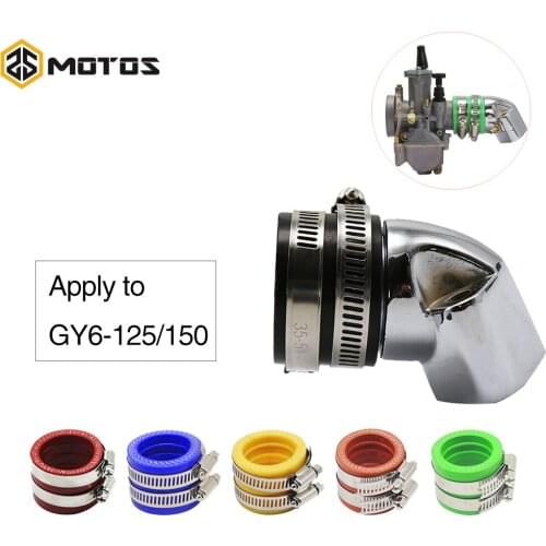 ZS MOTOS Motorcycle Carburetor Interface Aluminum Intake Manifold With 35mm Carburetor Interface For Scooter GY6 125 GY6 150