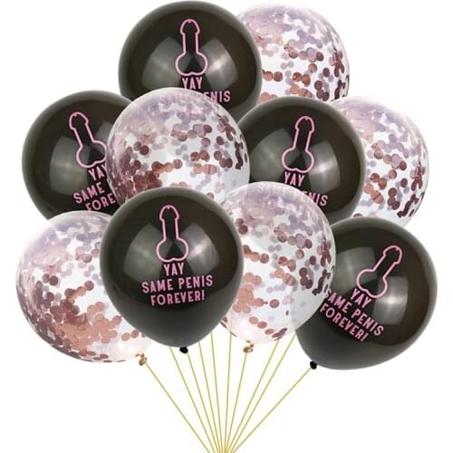 10pcs Bachelorette Party Decor Same Penis Forever Balloon Bridal Shower Hen Party Wedding Birthday Decoration Latex Balloon