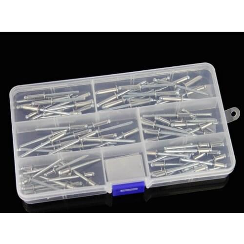 180Pcs/set M3/ M4/ M4.8mm Stainless steel Aluminium Blind Rivets Nail Decoration Pop Rivets For Furniture Assortment Kit