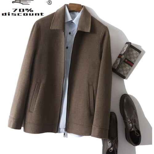 200% Wool Coat Men Casual Wool Jacket Spring Autumn Overcoat Korean Mens Coats Sobretudo Masculino YC-MR3024 KJ4305