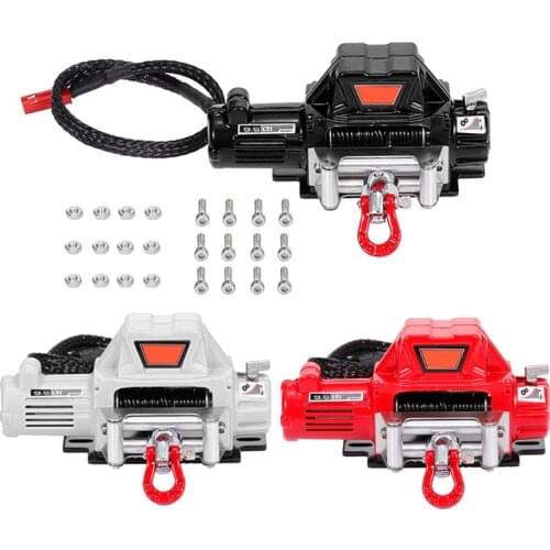 2020 New Metal Wire Automatic Simulated Winch for 1/10 RC Car Axial SCX10 90046 D90 TRX4