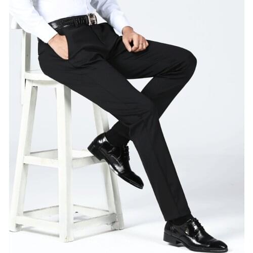 2021 Summer Men Clothing Dress Pants Men Suit Pants Business Pantalones De Hombre Middle-Aged Man Plus Size Casual Loose Fashion