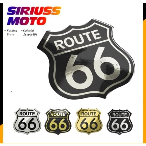 3D Motorcycle Decal Sticker The Historic Route 66 Car Stickers Case for Harley Indian VOD Big Dog Stickers