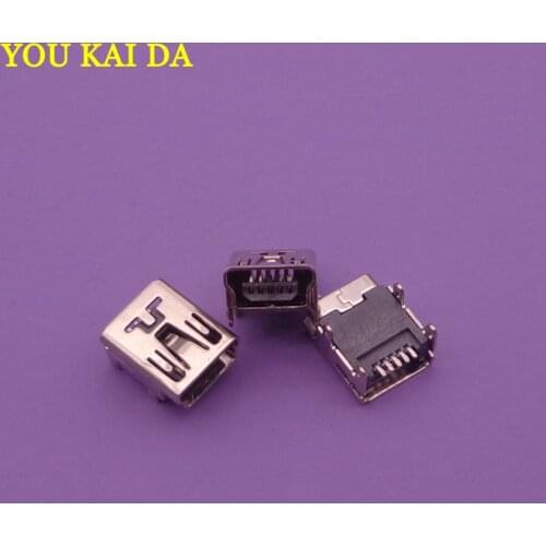 50pcs/lot Mini USB Data power dc jack 5 pin 5pin socket female Connector plug charger charging port for PS3 controller tablet
