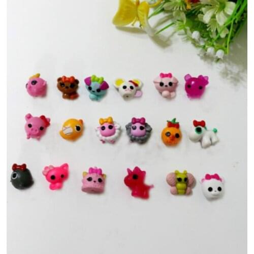 50pcs/lot cartoon figure Lalaloopsy Accessories, Lovely cartoon animals for girls, Mini girls' toys birthday gift capsule toy