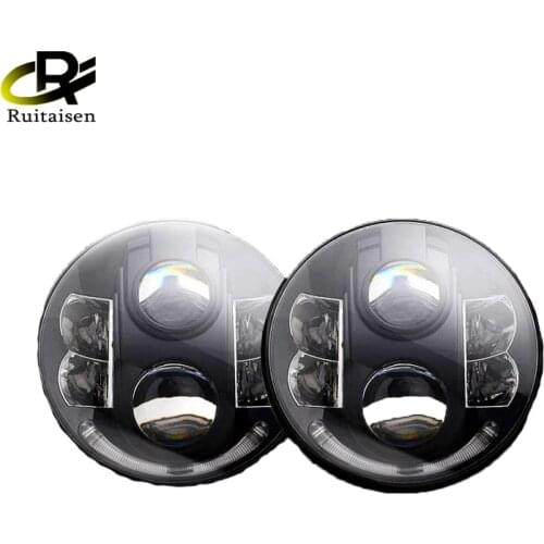 7inch Led Headlight with Angel Eyes/Turn Signa Light/ 7" Headlight For Offroad UAZ Hunter Jeep Lada Niva 4x4