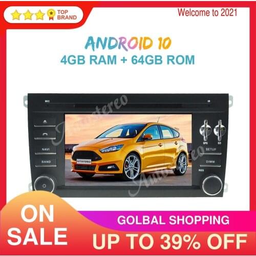 Android 10 64GB Car GPS Navigation Car DVD player Head Unit For Porsche Cayenne 2003-2010 Car Multimedia Player Auto Stereo