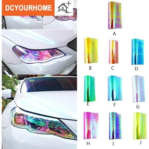 Car Styling Chameleon Headlight Taillight Vinyl Tint Car Sticker Light Film Wrap 60x30cm halloween christmas halloween