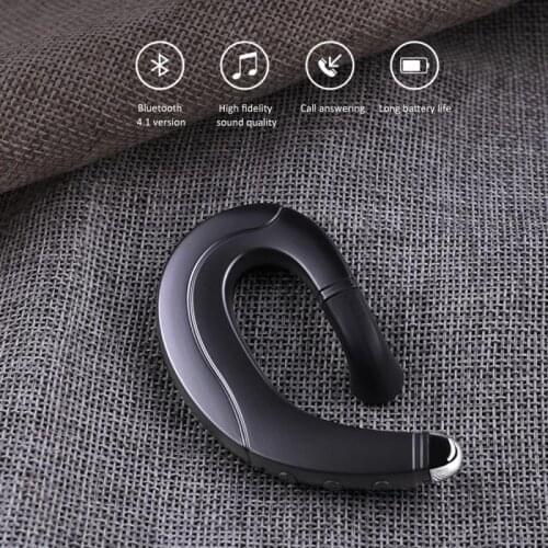 Bone Conduction Bluetooth Headset Portable Universal Unilateral Handsfree Wireless Hanging Ear Mobile Phone Call Sport Earphone