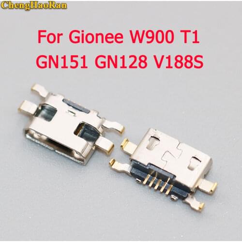 ChengHaoRan 10PCS Micro USB jack For Gionee W900 T1 GN151 GN128 V188S Charging port Mini USB connector socket power plug dock
