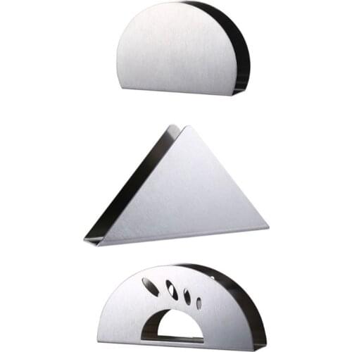 Stainless Steel Napkin Holder Paper Serviette Dispenser Vertical Decorative Tissue Rack Box for Dining Table Kitchen Counter