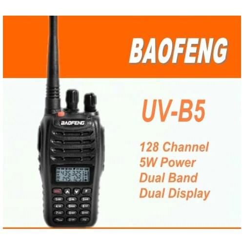 DHL Freeshipping+baofeng uv-b5 uhf vhf portable dual band two way radio transmitter set best radio walkie talkie uvb5 10km range