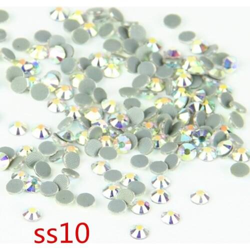 Hot! 4 bags/lot SS10 AB Crystal DMC HotFix Rhinestones trim strass DIY glass Hot Fix crystal stones