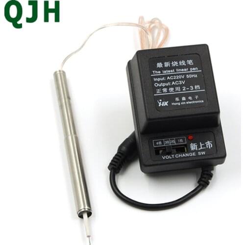 The latest linear pen 4 gears adjustable temperature burning line pen handmade leather craft tool burning line soldering iron
