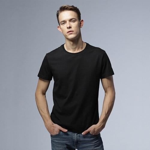 MRMT 2021 Brand New Mens T-shirt Cotton Solid Color Round Neck Short Sleeve T-shirt for Male Tops Tshirt