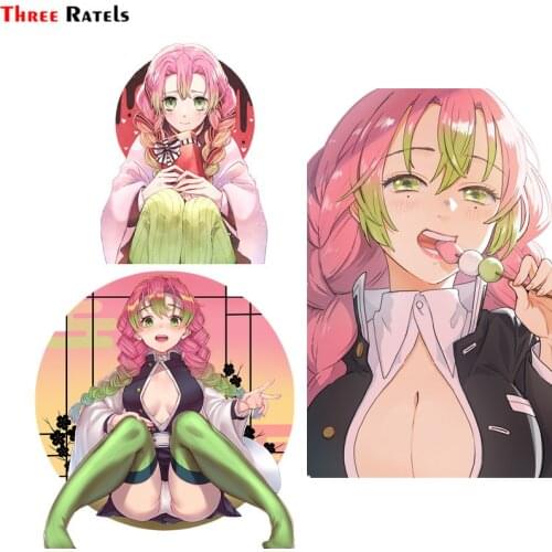 Three Ratels F572 Kanroji Mitsuri Kimetsu No Yaiba Car Body Sticker Laptop Decal