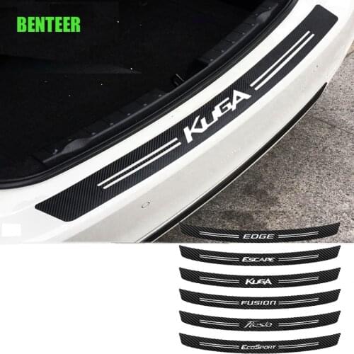 Carbon Fiber Car Rear Bumper Sticker For Ford Focus Fiesta Mondeo Fusion Escape Edge Ecosport Kuga
