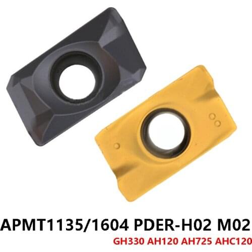 Original APMT1135 APMT1604 APMT1135PDER APMT1604PDER H02 M02 Milling Cutter Carbide Inserts CNC for Steel APMT 1135 1604