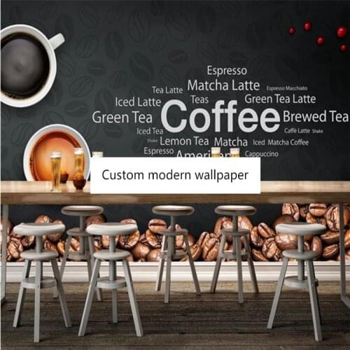 Beibehang Custom modern fashion decorative painting papel de parede wallpaper European and American bar coffee shop background