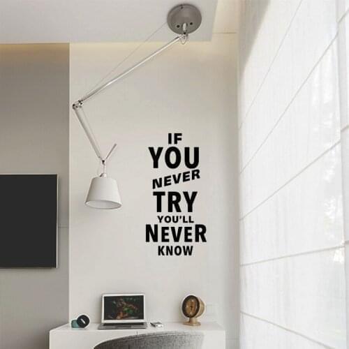 Drop Shipping Try Art Sticker Waterproof Wall Stickers Decor Living Room Bedroom Removable Vinyl Decals