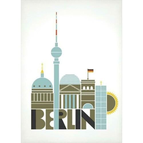 Berlin beautiful Travel Railway VINTAGE Retro Photo Art Film Print Silk Poster for Your Home Wall Decor 24x36inch