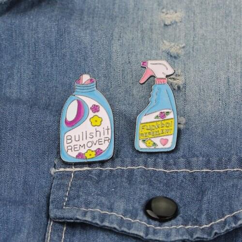 Bullshit remover Pins and brooches,XX repellent funny cleaning pin Badge Enamel pins Brooch Lapel pin #281104