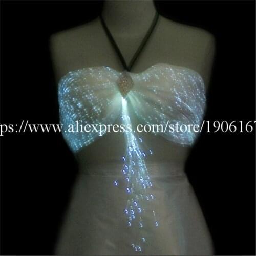 Led Luminous Sexy Bra Vest Costume LED Light Up Growing Women Dress Evening Stage Club Bar Christmas Party Clothes