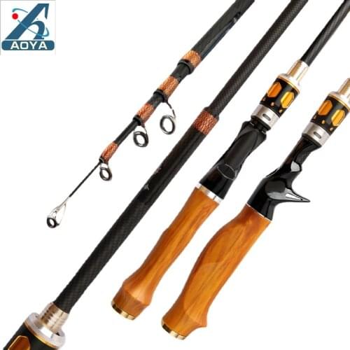 AOYA Fishing Rod Telescopic Spinning Casting Superhard Carbon Fiber 5 Sections 1.8m 2.1m 2.4m 2.7m Fishing Pole Mini Travel Rod