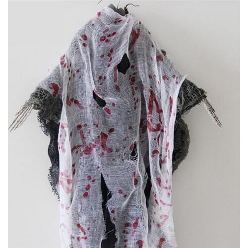 Halloween Decoration Gauze Yarn Roll Black White Fake Blood Horror Atmosphere Rendering Party Hanging Halloween Decoratie Tulle