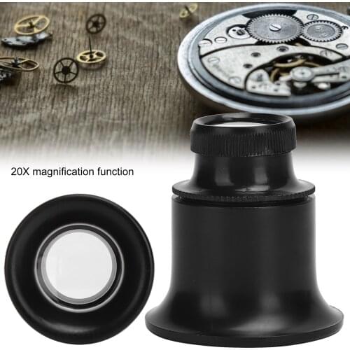 20X Timepiece Repair Magnifier Eye Loupe Portable Watchmaker Jeweler Magnifier Watch Repairing Loupe Magnifiers for watchmaker