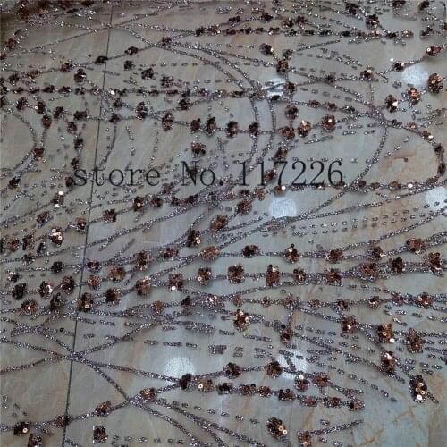 High quality French tulle lace with sparkly sequins JRB-25442 embroidery clothing material African net guipure fabric glitter
