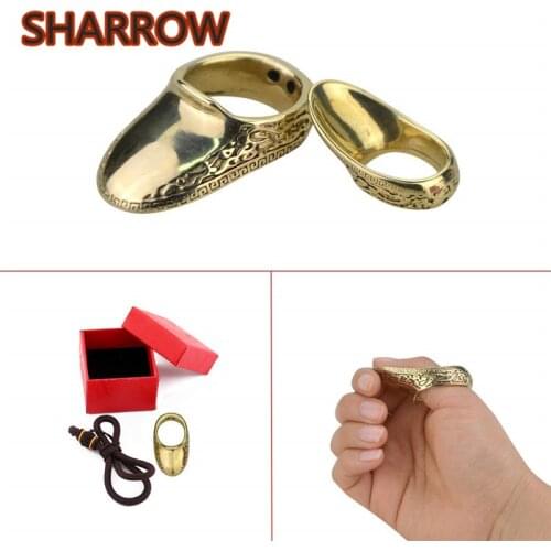 1pc 19-23mm Archery Handmade Traditional Brass Wrist Thumb Ring Finger Guard For Bow And Arrow Hunting Shooting Accessories