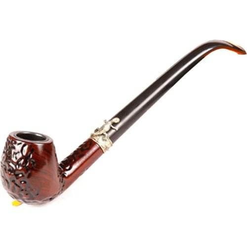 1Pcs Smoking Wood Pipe With 10 Pcs Screen Filters Tobacco Smoke Herb Cigarette Accessories Wooden Pipes For Men Grinder Gadget
