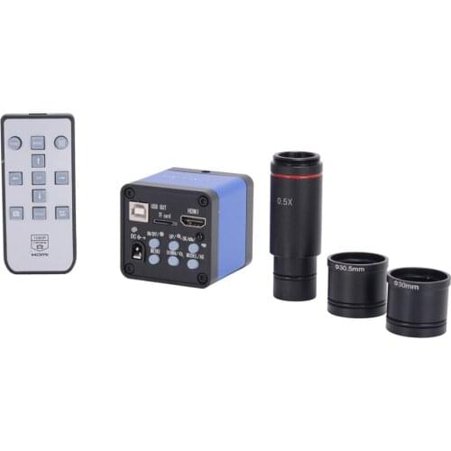 16MP HDMI 1080P USB Digital Industry Microscope Camera with 0.5X C-mount Eyepiece Lens 30mm 30.5mm Adapter for THT PCB Sordering