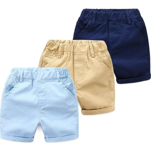 2021 Summer England 2 3 4 5 6 7 8 9 10 Years Toddler Infant Cotton Sports Solid Color Handsome Kids Baby Boy Shorts