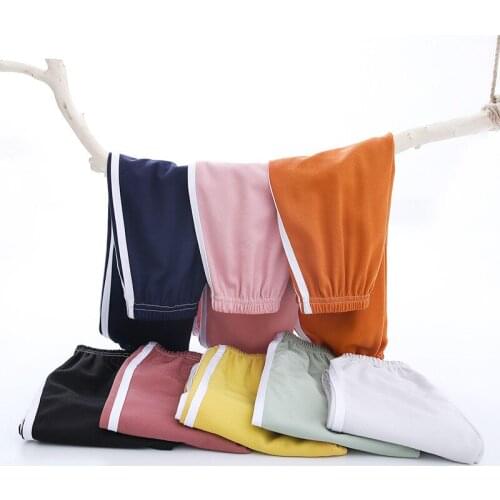 2021 Summer Toddler Mosquito Pants Candy Color Sports Pants Boys Girls Soft Trousers Side Stripe Childrens Bloomers