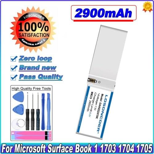 2900mAh G3HTA020H G3HTA044H G3HTA045H DAK822470K Battery For Microsoft Surface BOOK 1 1703 1704 1705 CR7-00005 CR7-00007 Screen